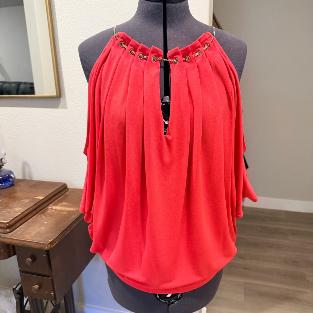 Marciano Pink Pleated Halter Neck Women’s Top